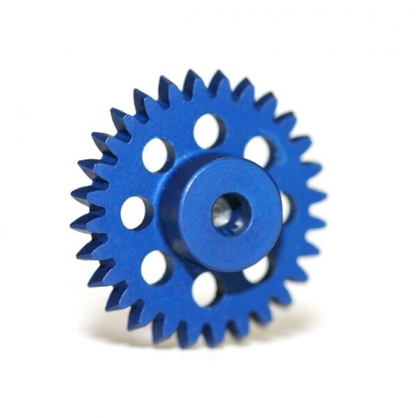 Corona Sloting Plus Z28 x 16 Ø engranaje angular AZUL -ESTÁNDAR INVERTIDO-