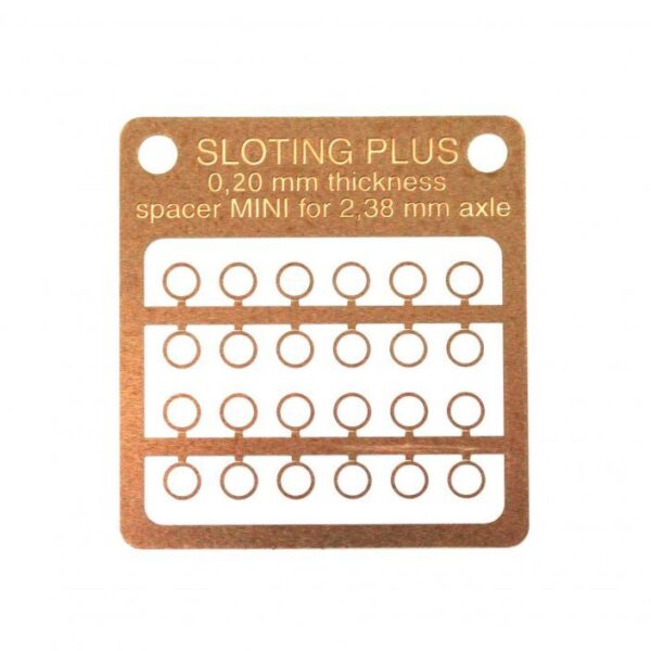 Separador Sloting Plus 0,20 mm. MINI BRONCE para eje 2,38 mm.