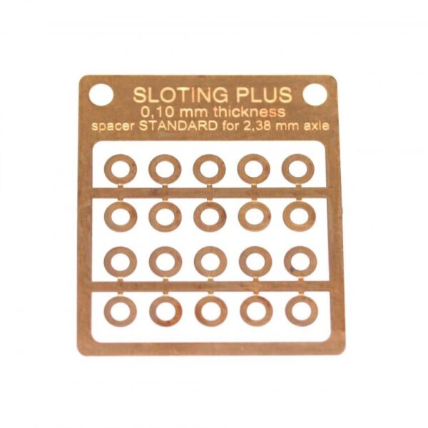 Separador Sloting Plus 0,10 mm. ESTÁNDAR BRONCE para eje 2,38 mm.